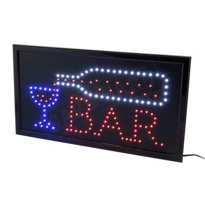 LED Sign "BAR" 60x33cm - Pouring Glass Effect