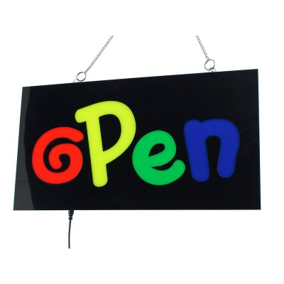 LED Light Signs Signage - OPEN 43x23cm *RRP $71.50