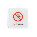 NO SMOKING Sign Stick-On 10x10cm