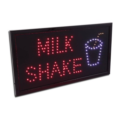 LED Light Milkshake Sign 60cm x 33.5cm