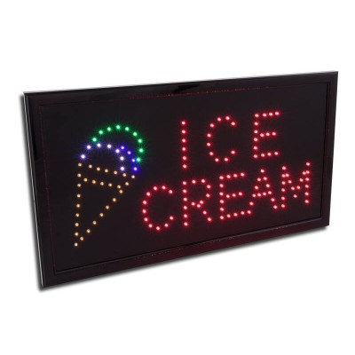 LED Light Ice Cream Sign 60cm x 33.5cm *RRP $49.95