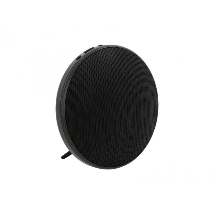 Bluetooth Round Portable Speaker with Stand - Black