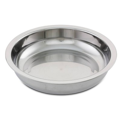 Stainless Steel Round Steam Pan Gastronorm Dish 33cm Diameter