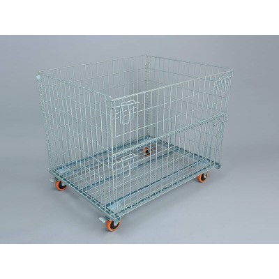 800kg Storage Cage + Wheels | Collapsing Steel Pallet Crate Commercial Warehouse