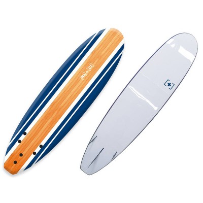 6'2 Soft Surfboard 1.88m - THE WOODY - Blue WoodStripe