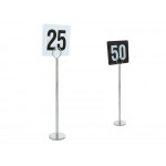 Table Number Holder Stand Chrome - 30cm High