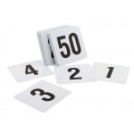 Table Numbers 1-50 - Black on White - 100mm Square