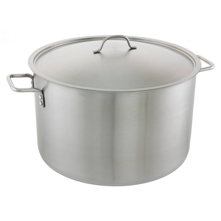 36L Stock Pot 44cm Stockpot + Lid | Commercial Kitchen Stainless Steel Pots