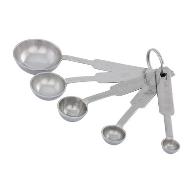 Stainless Steel Measuring Spoon Set - 5 Piece - 0.6ml to 15ml
