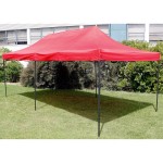 6x3m Gazebo Lawn Marquee | Pop Up Tent | RED Roof Awning | Outdoor Shade