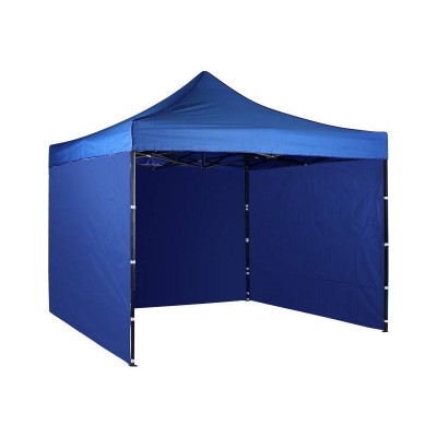 3x3m Gazebo Marquee + 3 Sides | Pop Up Tent | Waterproof Awning & Walls - BLUE