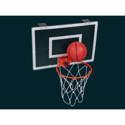 Basketball Hoop and 45cm x 30cm Backboard with Ball - Door Mounted