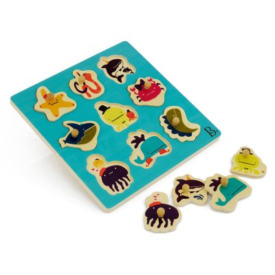 Hide and Sea Puzzle Plank Wooden Toy - Sea Life Design