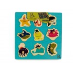 Hide and Sea Puzzle Plank Wooden Toy - Sea Life Design