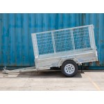 RoadCHIEF Trailer 8x5 Caged Tilting Deck with 900mm high Cage