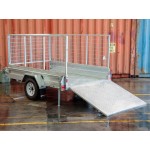 RoadCHIEF Trailer 8x5 Single Axle Rear Loading Ramp with 900mm cage