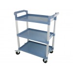 3 Tier Trolley Service Cart | 3x Shelf Tray | Commercial Kitchen Cleaning