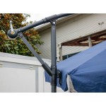 3m Sun Shade Cantilever Umbrella - Hex Shape Hanging Design - BLUE