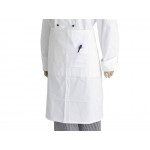 Chefs Waist Apron with Pocket - 59cm Long - White