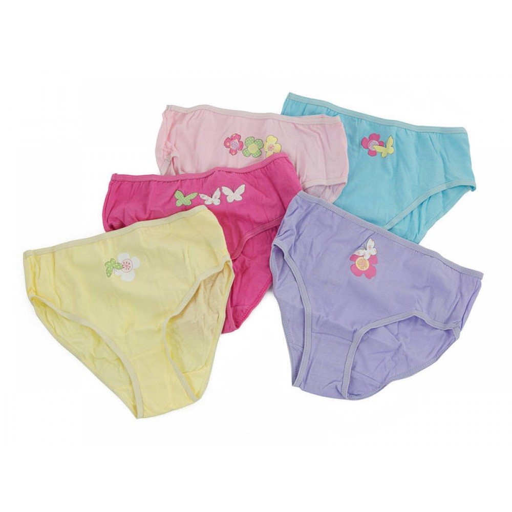 5 Pack Girls Cotton Briefs Underwear Size 8 - 10