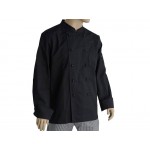 Chefs Double Breasted L/Sleeve Black Jacket - L