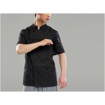 Chefs Double - Black Jacket Breasted Shirtsleeve Jackets Catering Apparel - XS