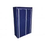 Portable Wardrobe Organiser Double 172cm High - Blue
