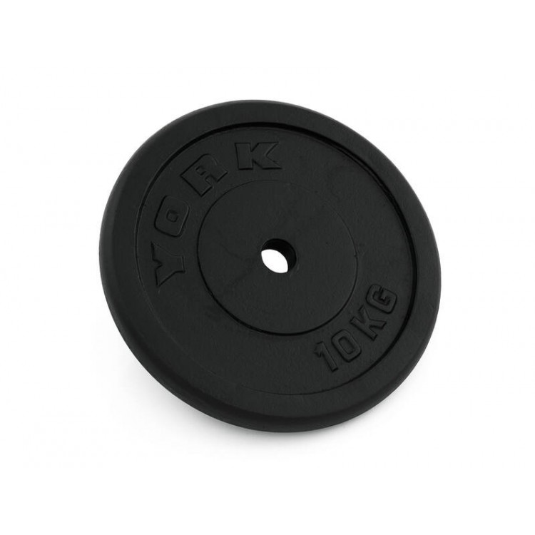 York Cast Iron Weight Lifting Plate 10kg - Single