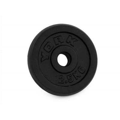 York Cast Iron Weight Lifting Plate 2.5kg - Single