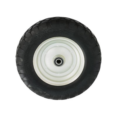 8" Wheelbarrow Wheel with 4.00-8 Puncture Proof PU Tyre