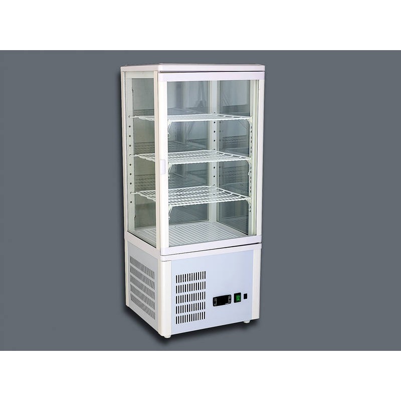 78l Commercial Countertop Display Fridge 4 Side Glass Upright